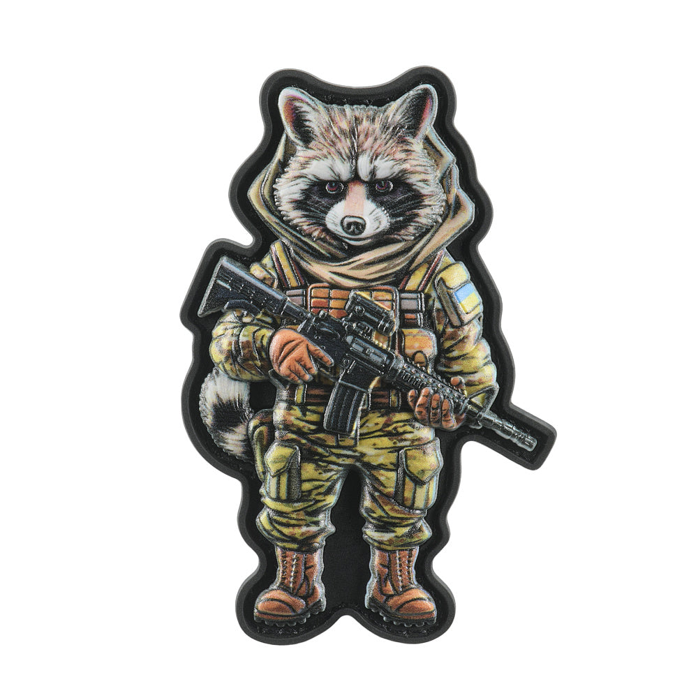M-Tac Raccoon UA PVC Morale Patch – Tactical Raccoon, 3D - M-Tac
