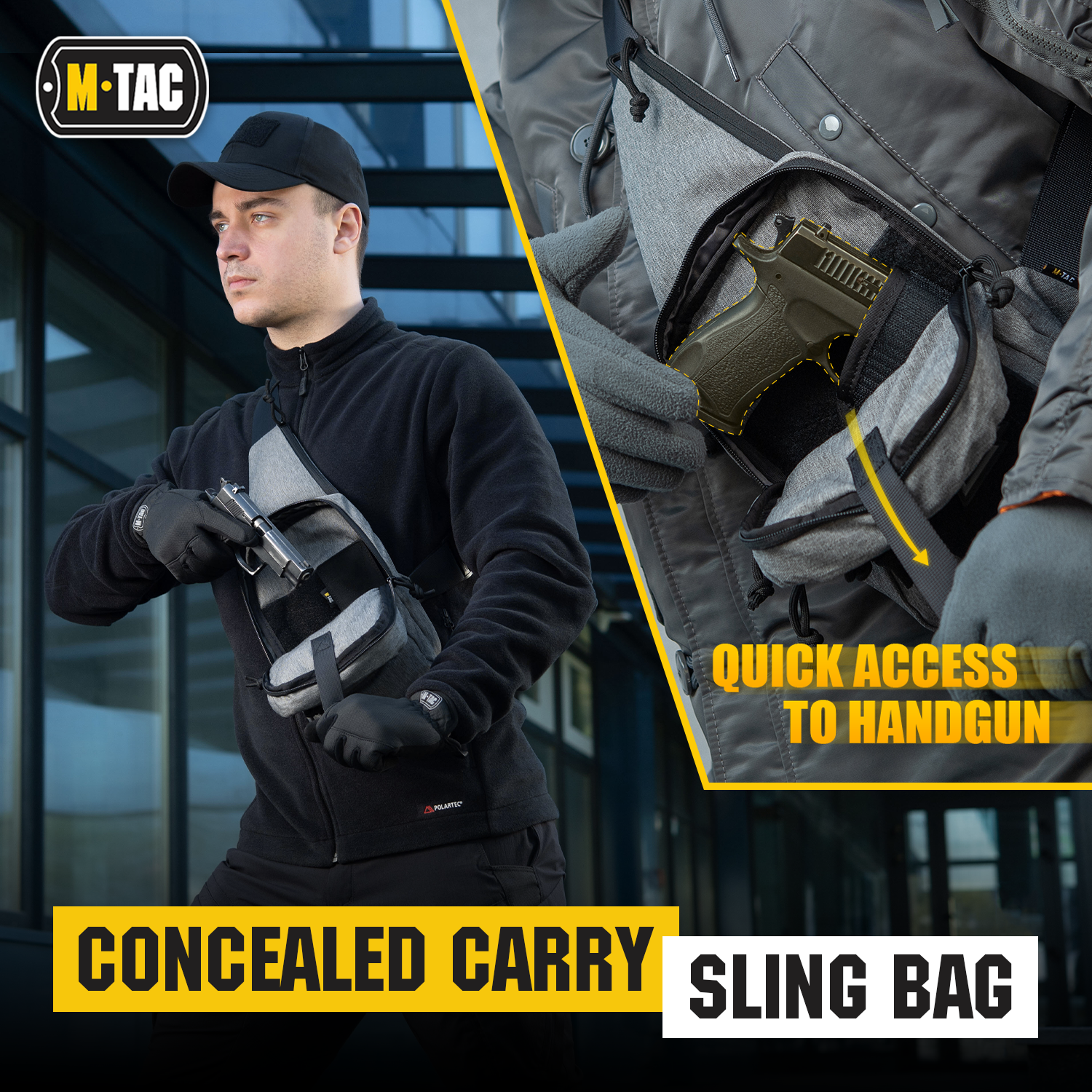 M-Tac Tactical Bag Shoulder Chest Pack with Sling and Loop Panel – M-TAC