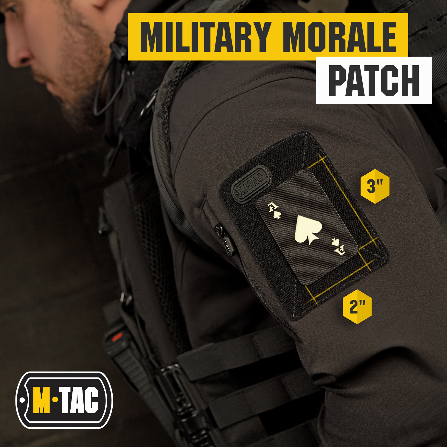 M-Tac patch Ace of Spades 3D PVC – M-TAC