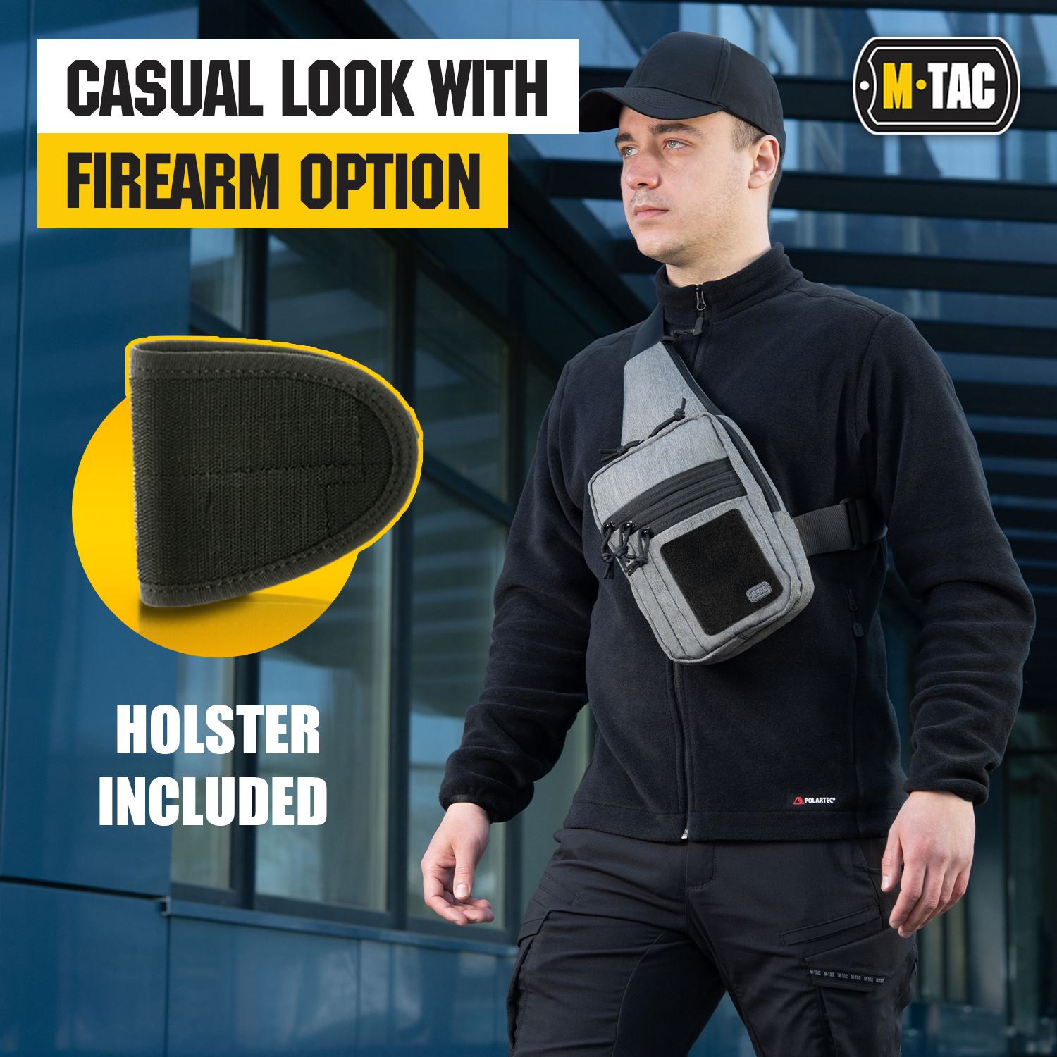 DegeTMVe Conceal Carry Sling Bag Tactical Vest Rig Pack Chest Backpack Admin Pouch IFAK Tool Holde (Black)