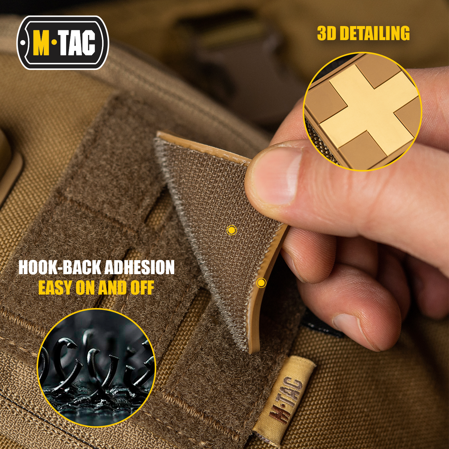 M-Tac patch Medic Cross Square PVC - M-TAC