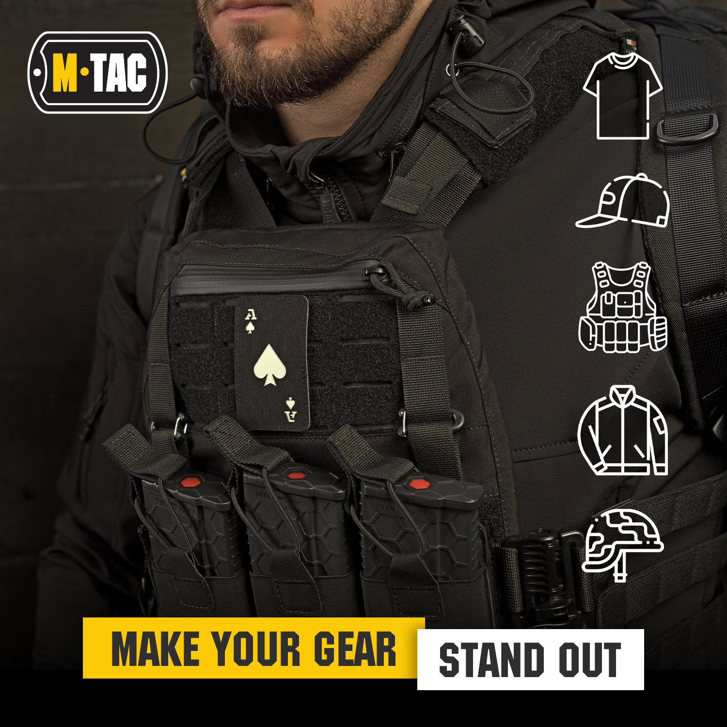 M-Tac patch Ace of Spades Laser Cut - M-TAC
