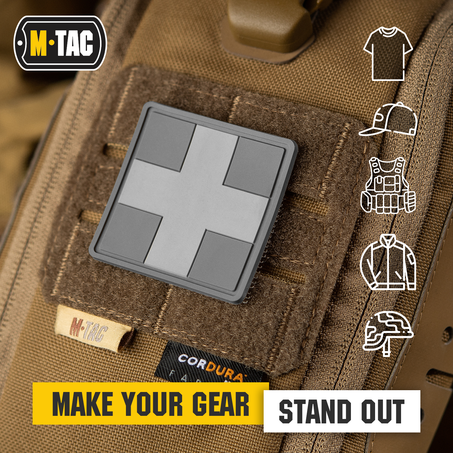M-Tac patch Medic Cross Square PVC - M-TAC