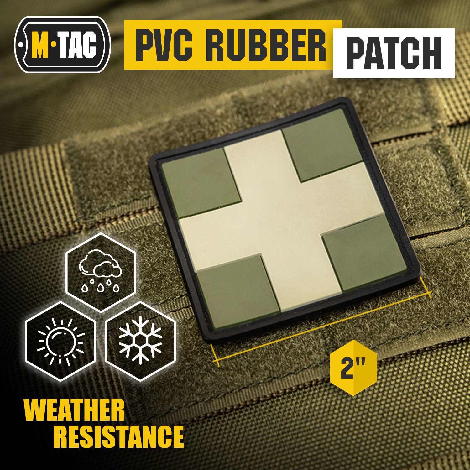 M-Tac patch Medic Cross Square PVC - M-TAC