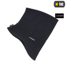 Black balaclava with visible branding on a white background