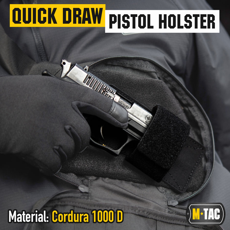 M-Tac Gun Holster for Concealed Carry with Hook and Loop Strip