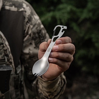 M-Tac Spork Cutlery set with a Carabiner