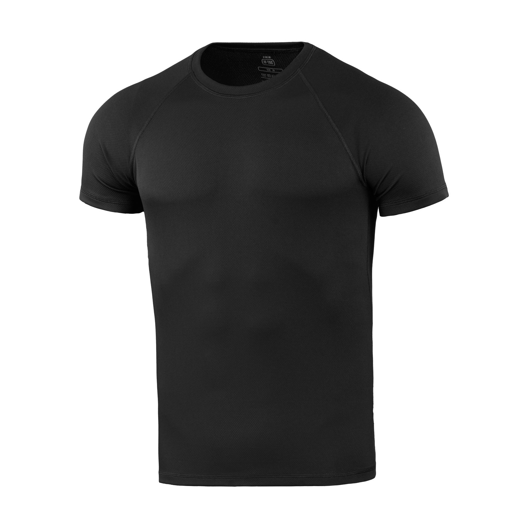 Black t-shirt on a white background with M-Tac branding.
