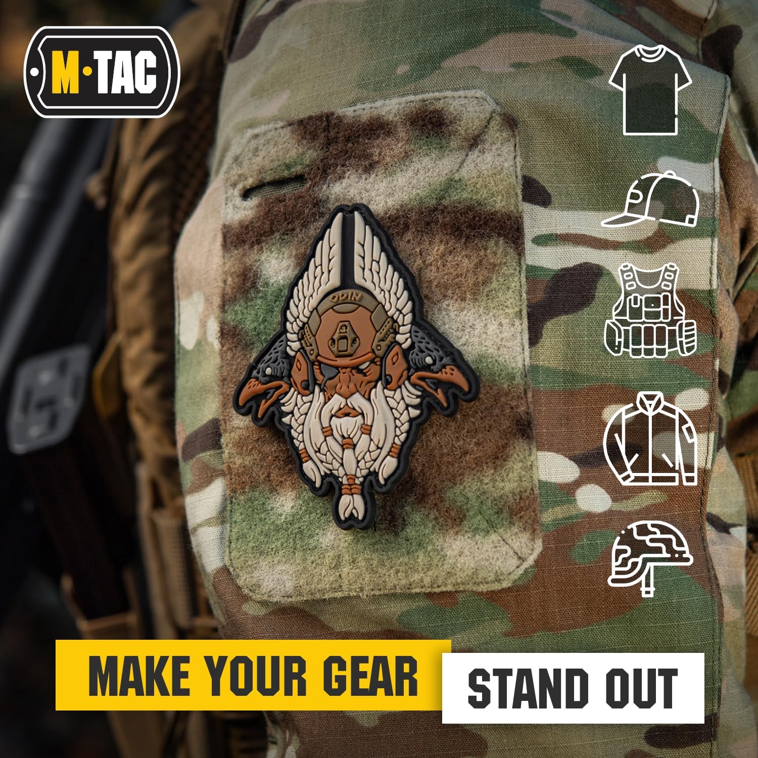 odin gear M-Tac Morale Patch Viking Invasion PVC