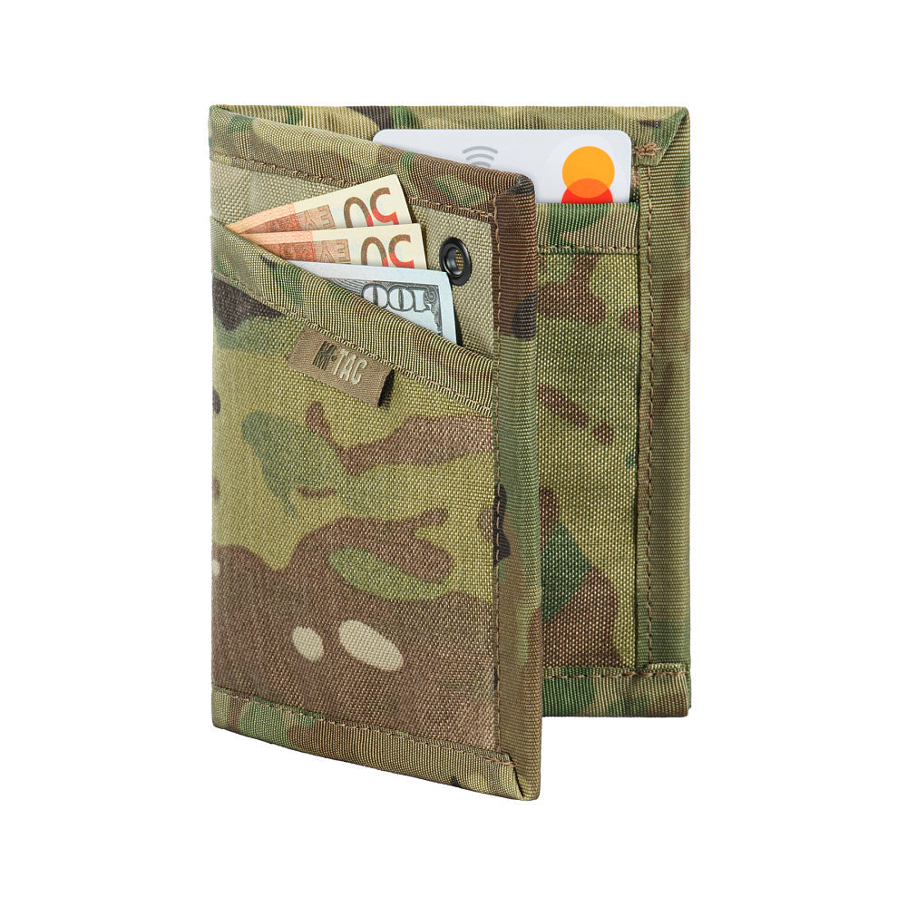 M-Tac Tactical Wallet Cordura 500D with 7 Card Slots and Carabiner