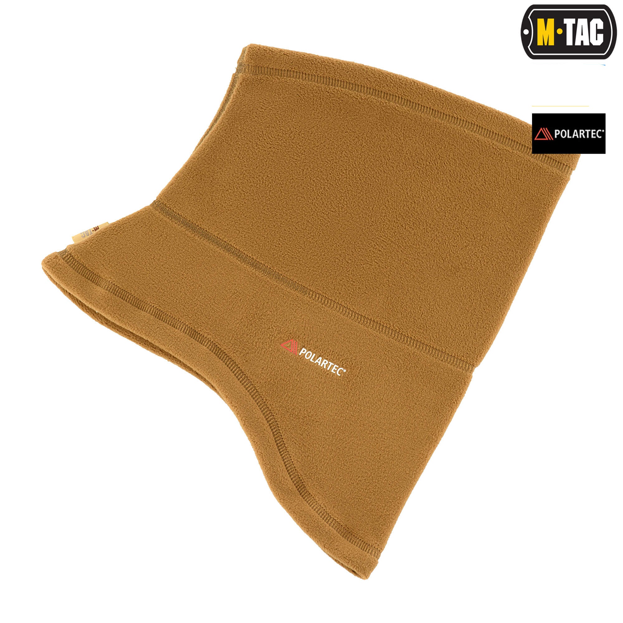 Brown balaclava with M-Tac and Polartec logos on a white background