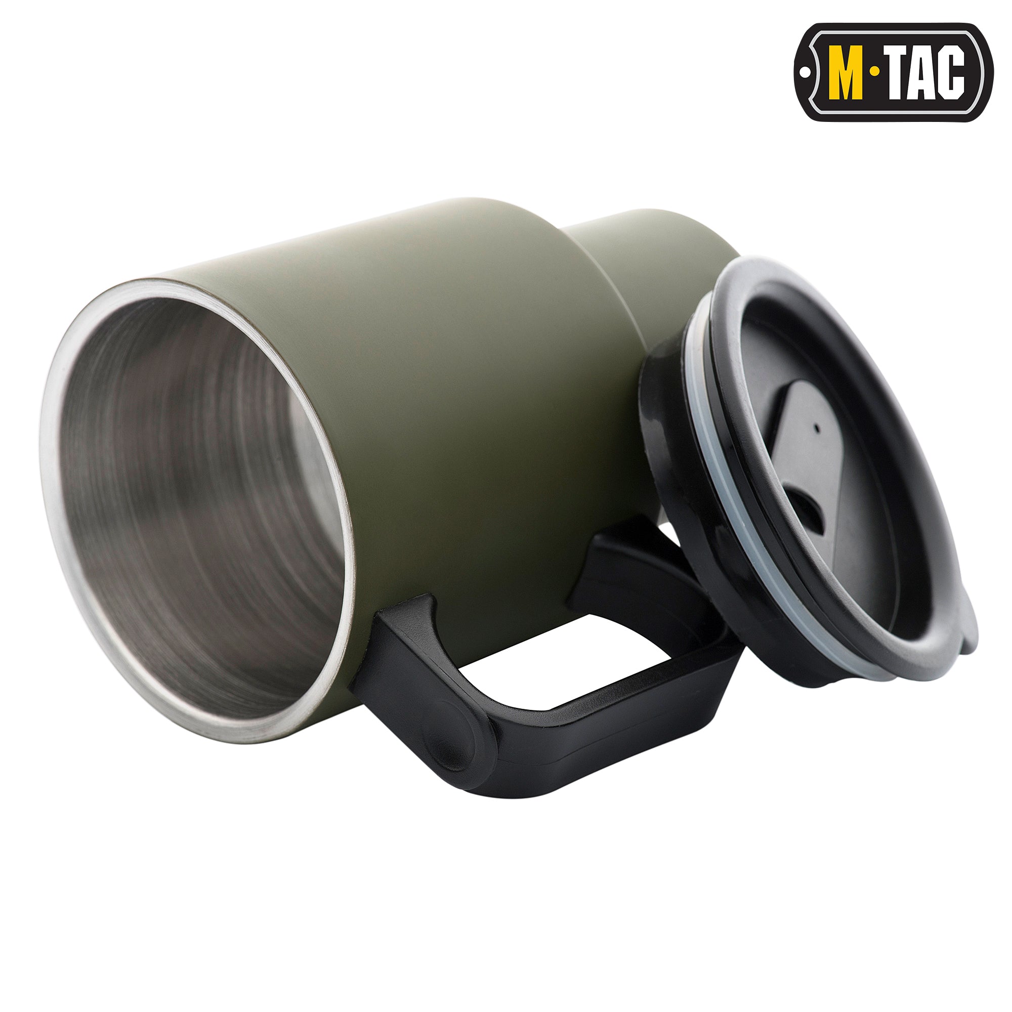 M-Tac 15oz Insulated Mug with a Lid Olive - M-TAC