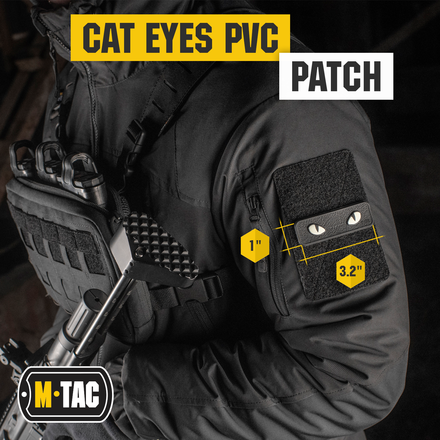 M-Tac Glows in the Dark Cat Eyes Morale Patch 3D PVC - M-TAC