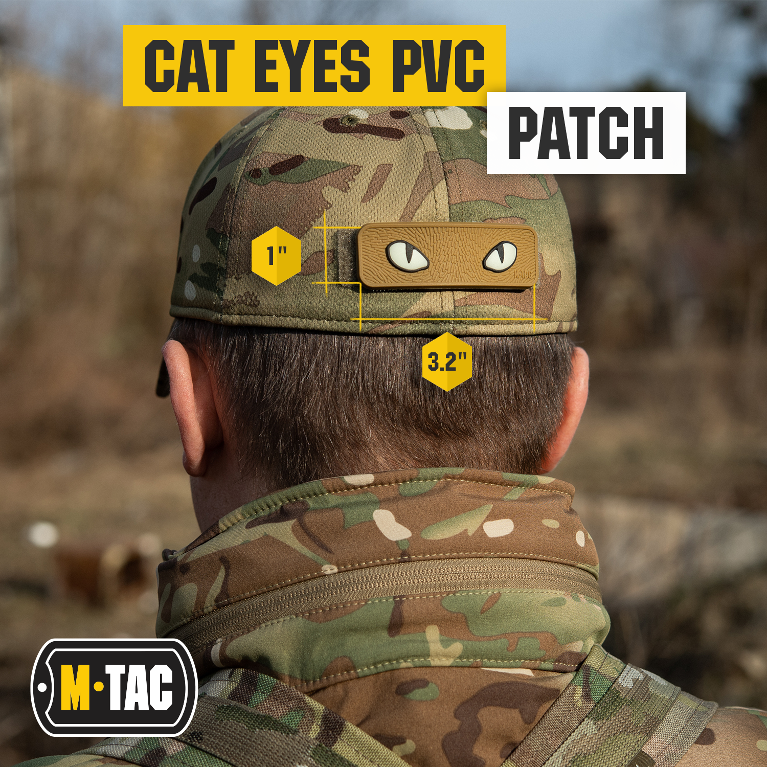 M-Tac Glows in the Dark Cat Eyes Morale Patch 3D PVC