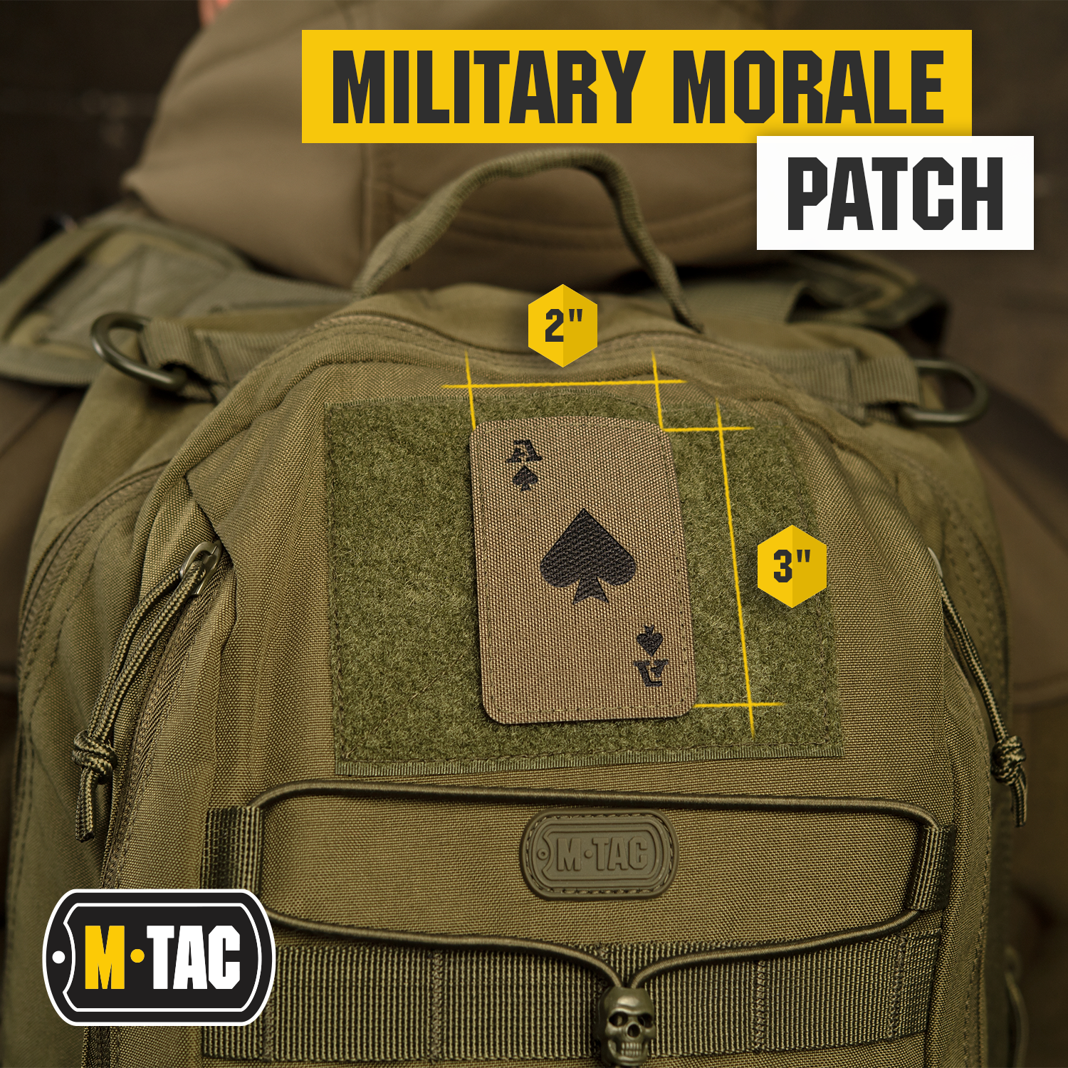 M-Tac patch Ace of Spades Laser Cut - (Set of 2)