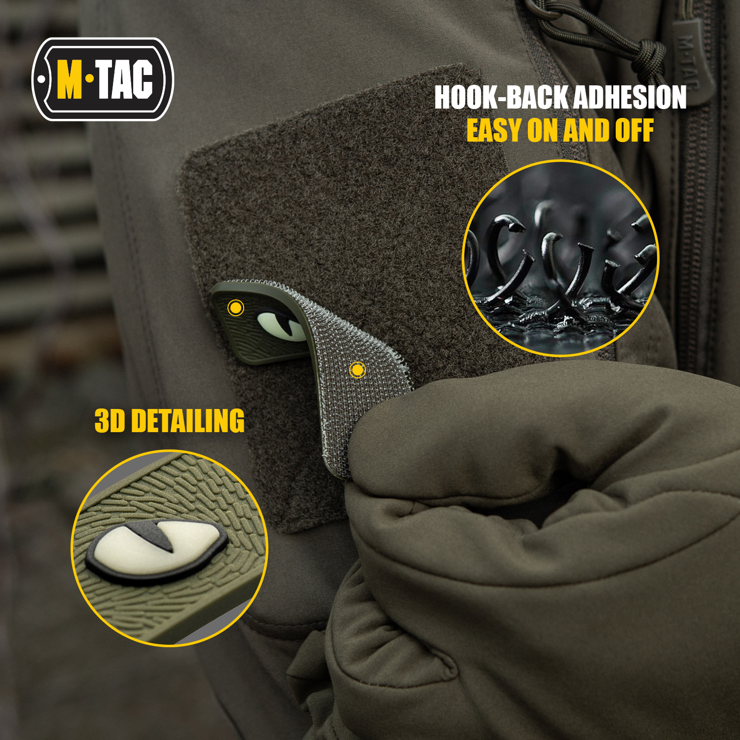 M-Tac Glows in the Dark Cat Eyes Morale Patch 3D PVC - M-TAC