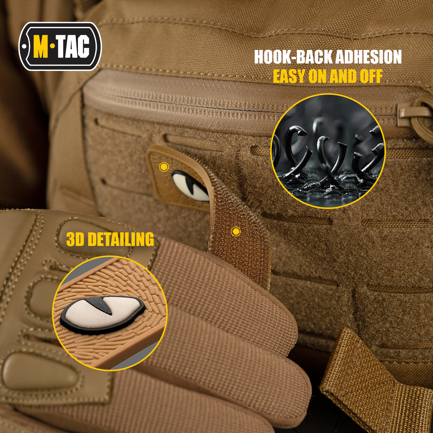 M-Tac Glows in the Dark Cat Eyes Morale Patch 3D PVC - M-TAC