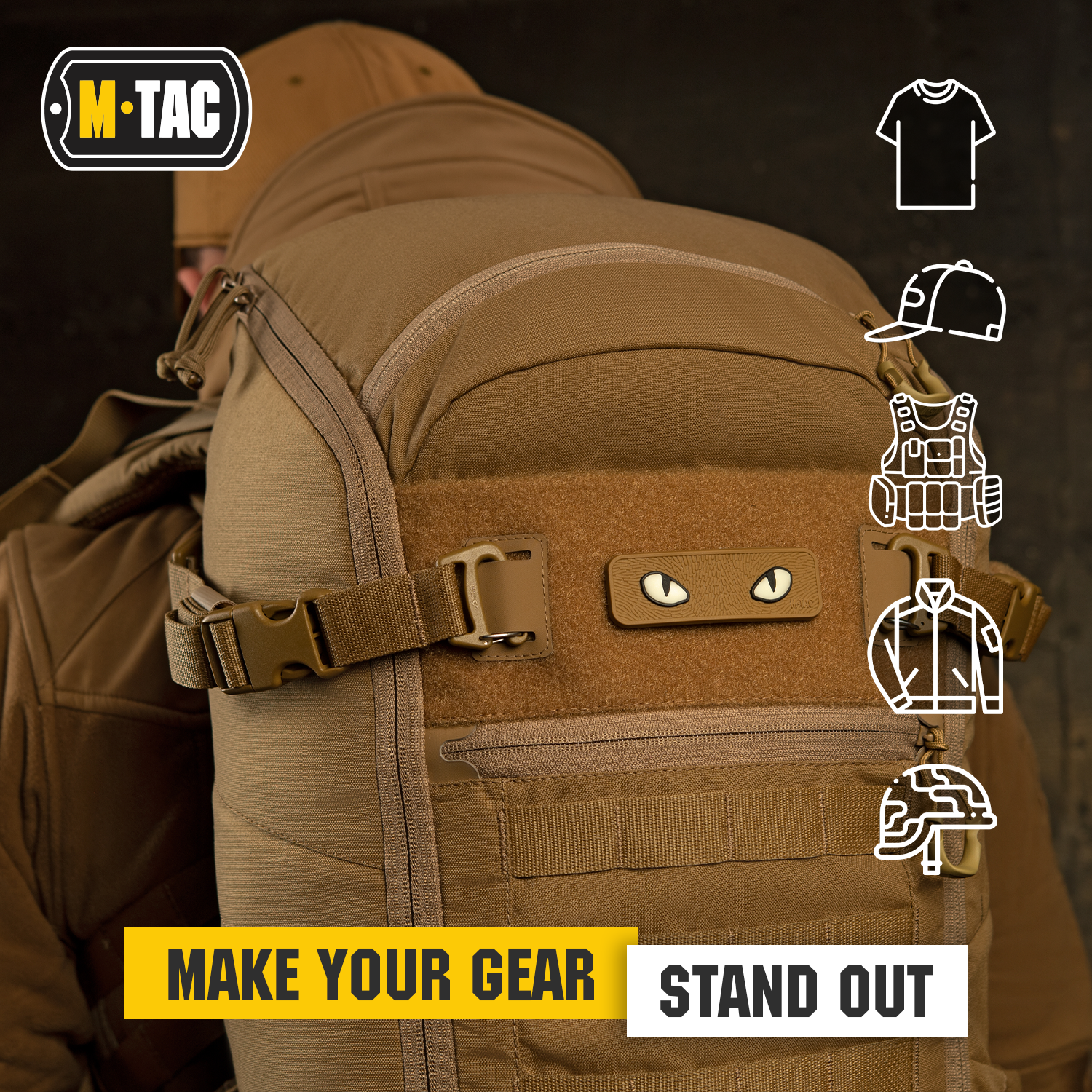 M-Tac Glows in the Dark Cat Eyes Morale Patch 3D PVC - M-TAC