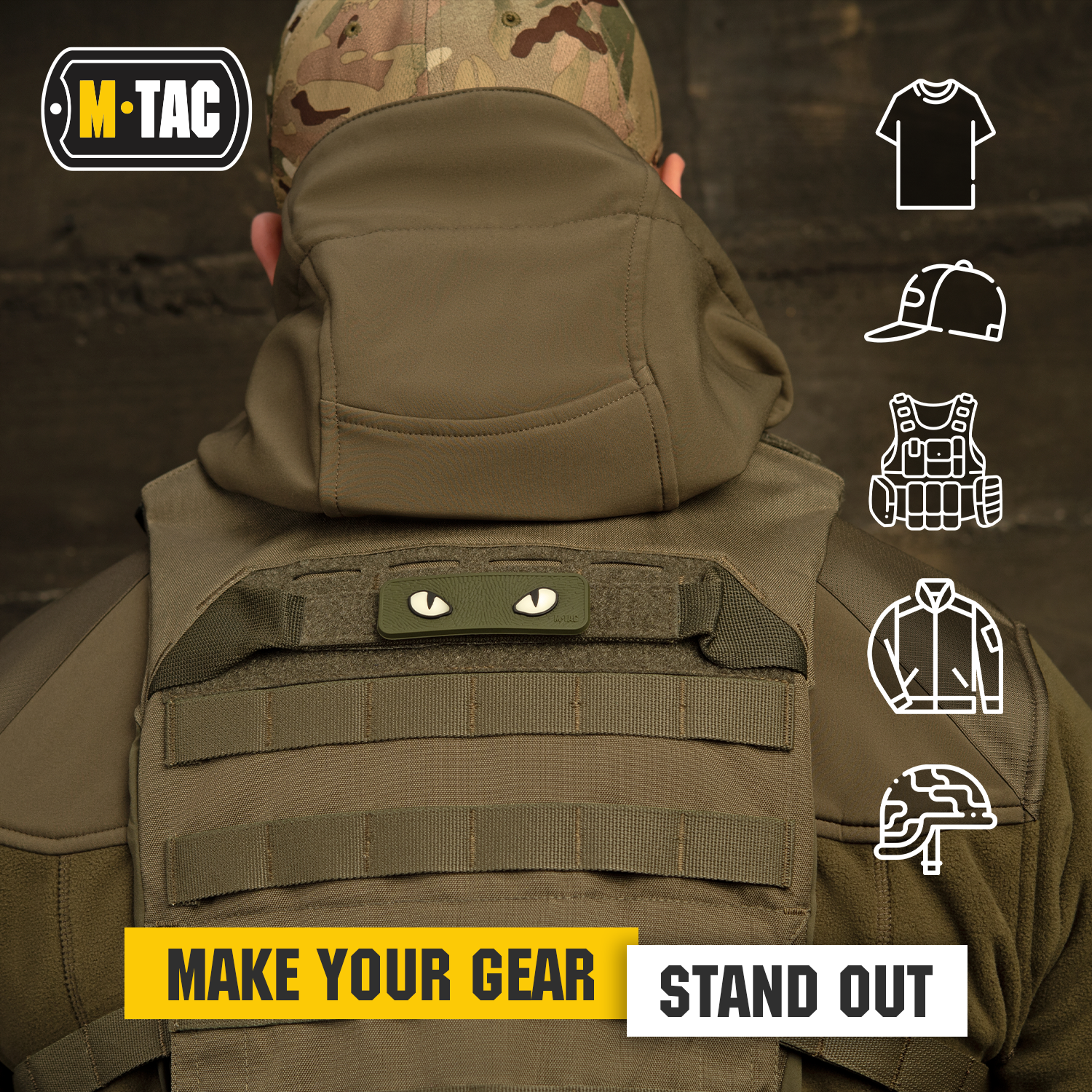 M-Tac Glows in the Dark Cat Eyes Morale Patch 3D PVC - M-TAC