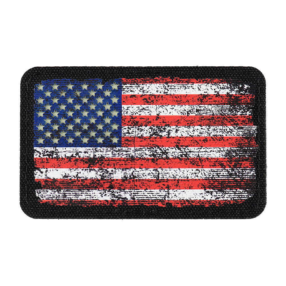 M-Tac patch US flag vintage ( 3" x 2") Black/GID - M-TAC
