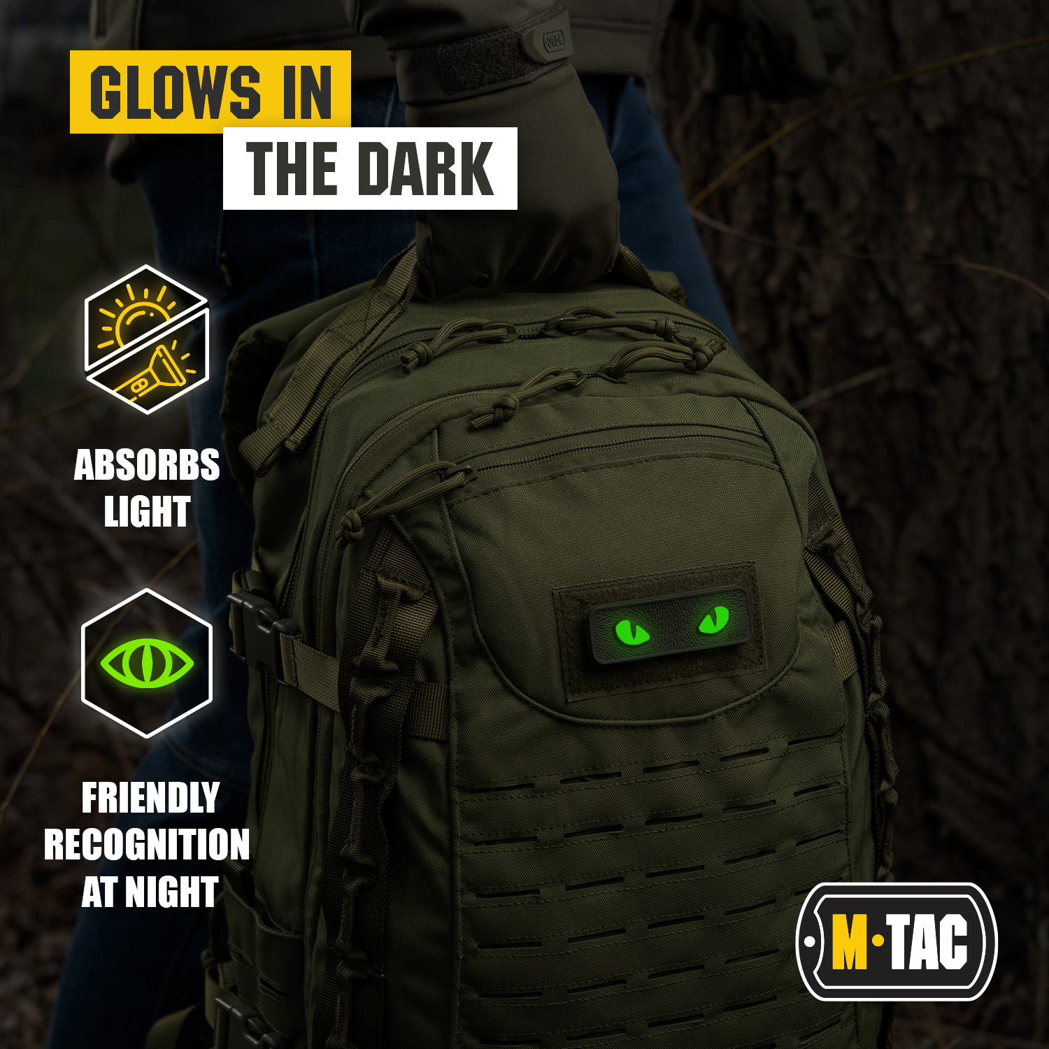 M-Tac Glows in the Dark Cat Eyes Morale Patch 3D PVC - M-TAC