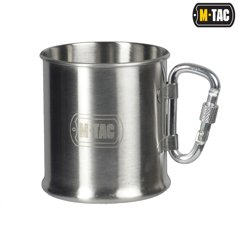 M-Tac Mug 8.5oz Stainless Steel with Carabiner