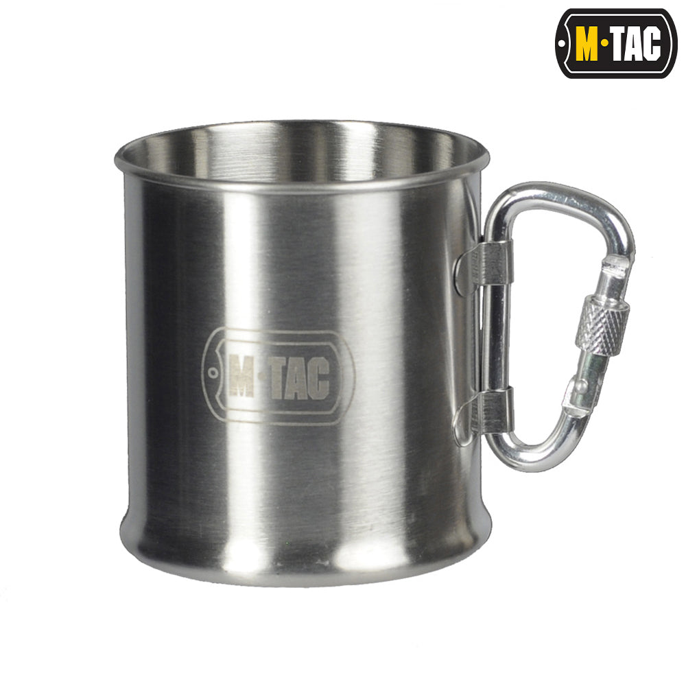 M-Tac Mug 8.5oz Stainless Steel with Carabiner - M-TAC