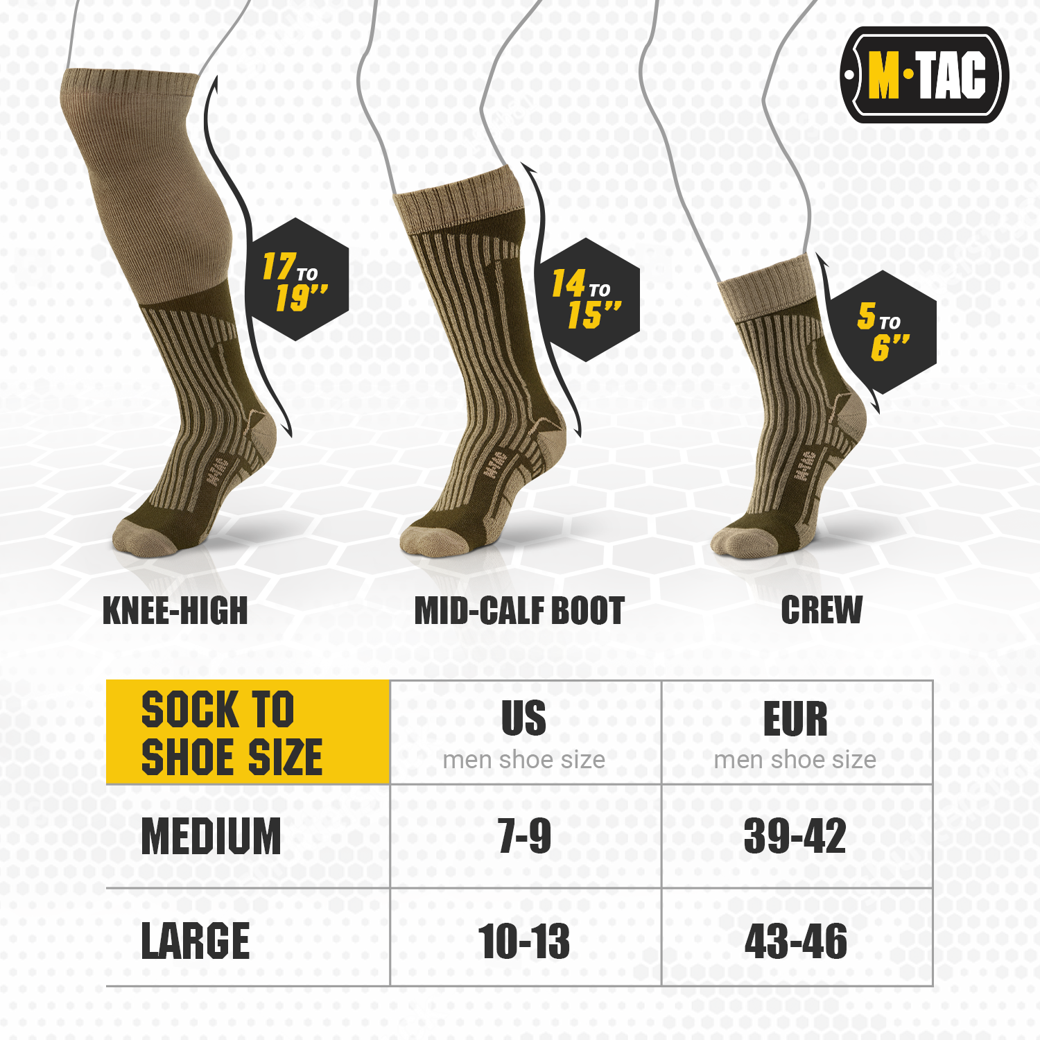 M-Tac Military Mid Calf Socks (Set of 2) – M-TAC