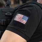 M-Tac patch U.S. Flag Reverse Vintage (3x2inches) Black/GID - M-TAC