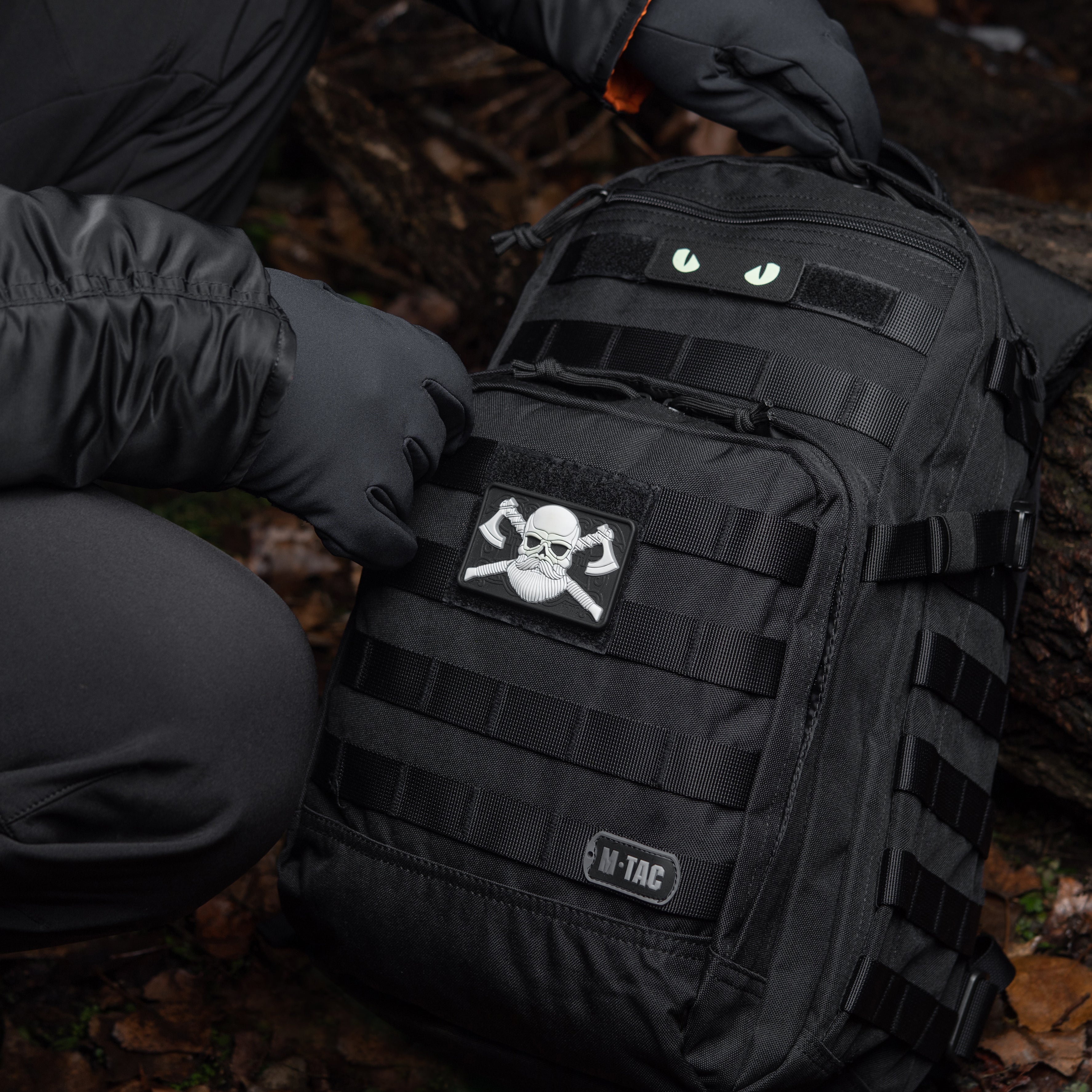 M-Tac Bearded Skull with Axes 3D PVC - M-TAC