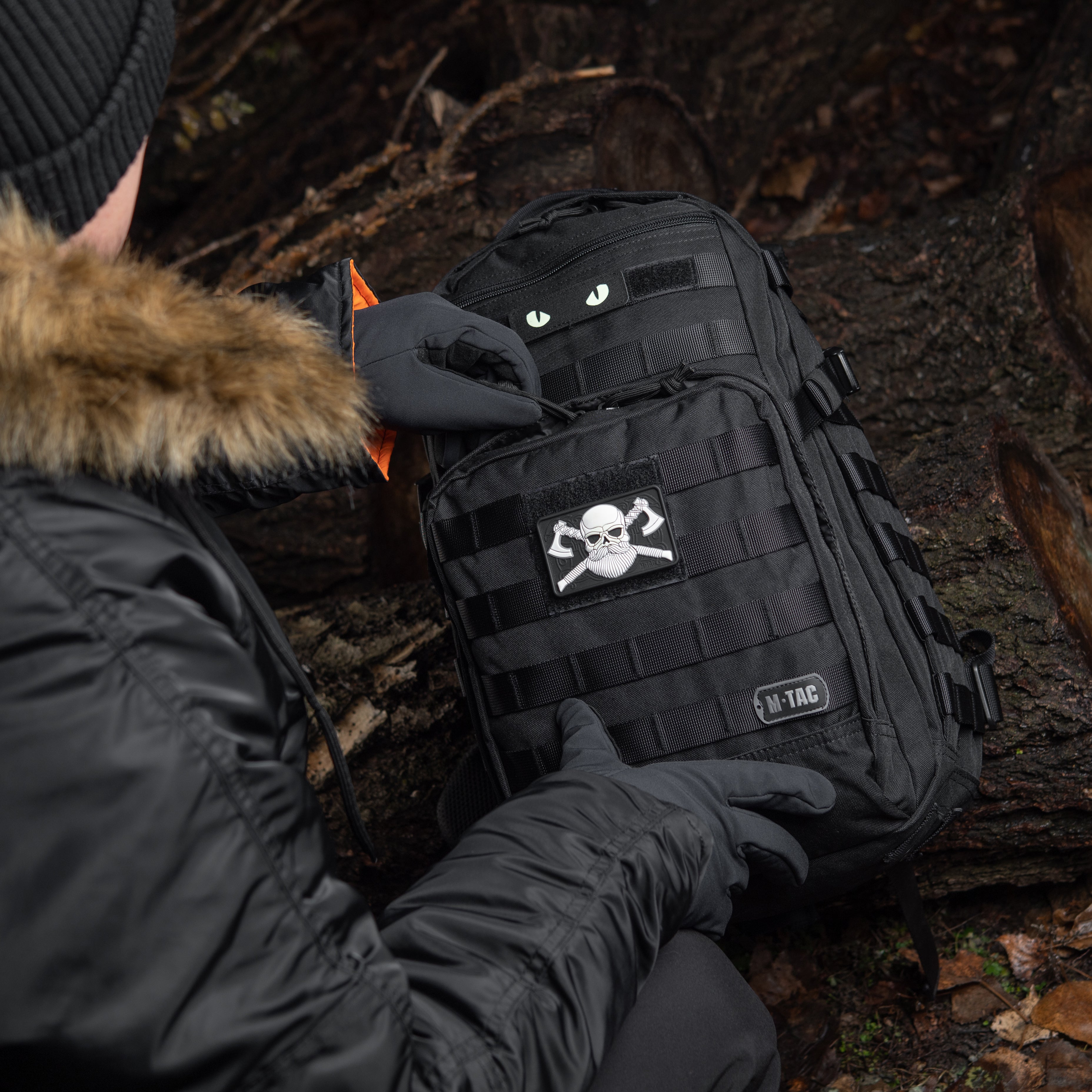 M-Tac Bearded Skull with Axes 3D PVC - M-TAC