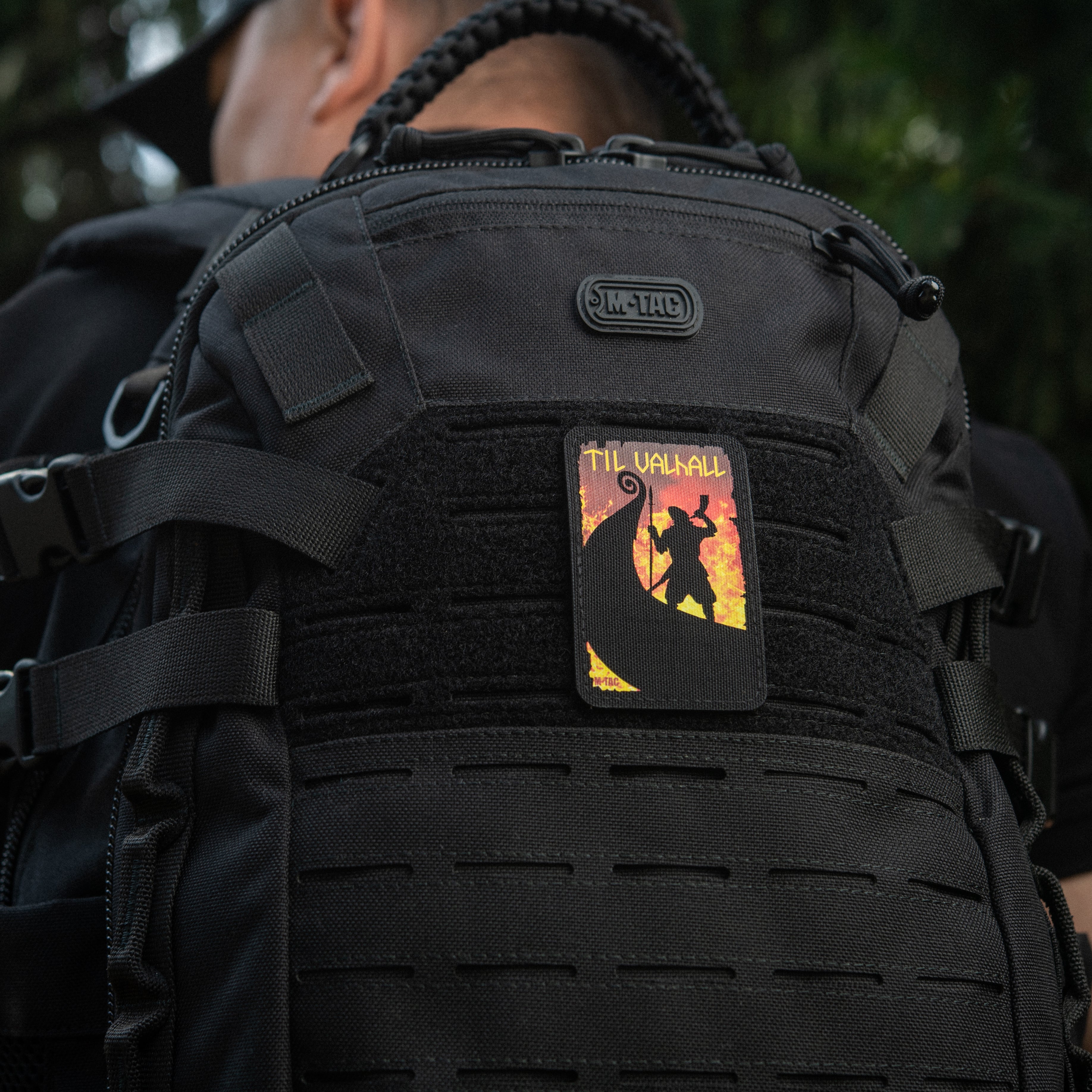 M-Tac patch Til Valhall (3"x 2") Black - M-TAC