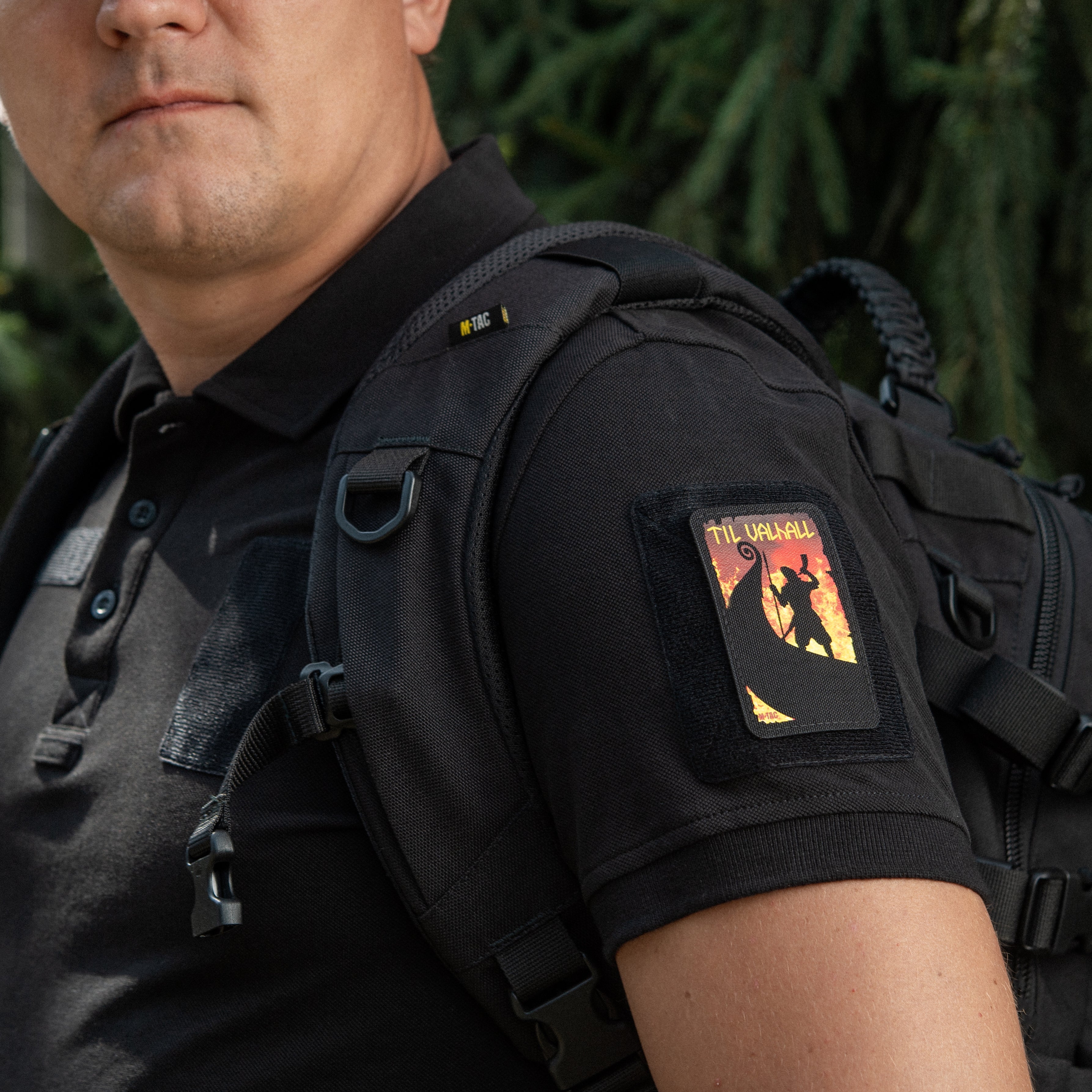 M-Tac patch Til Valhall (3"x 2") Black - M-TAC