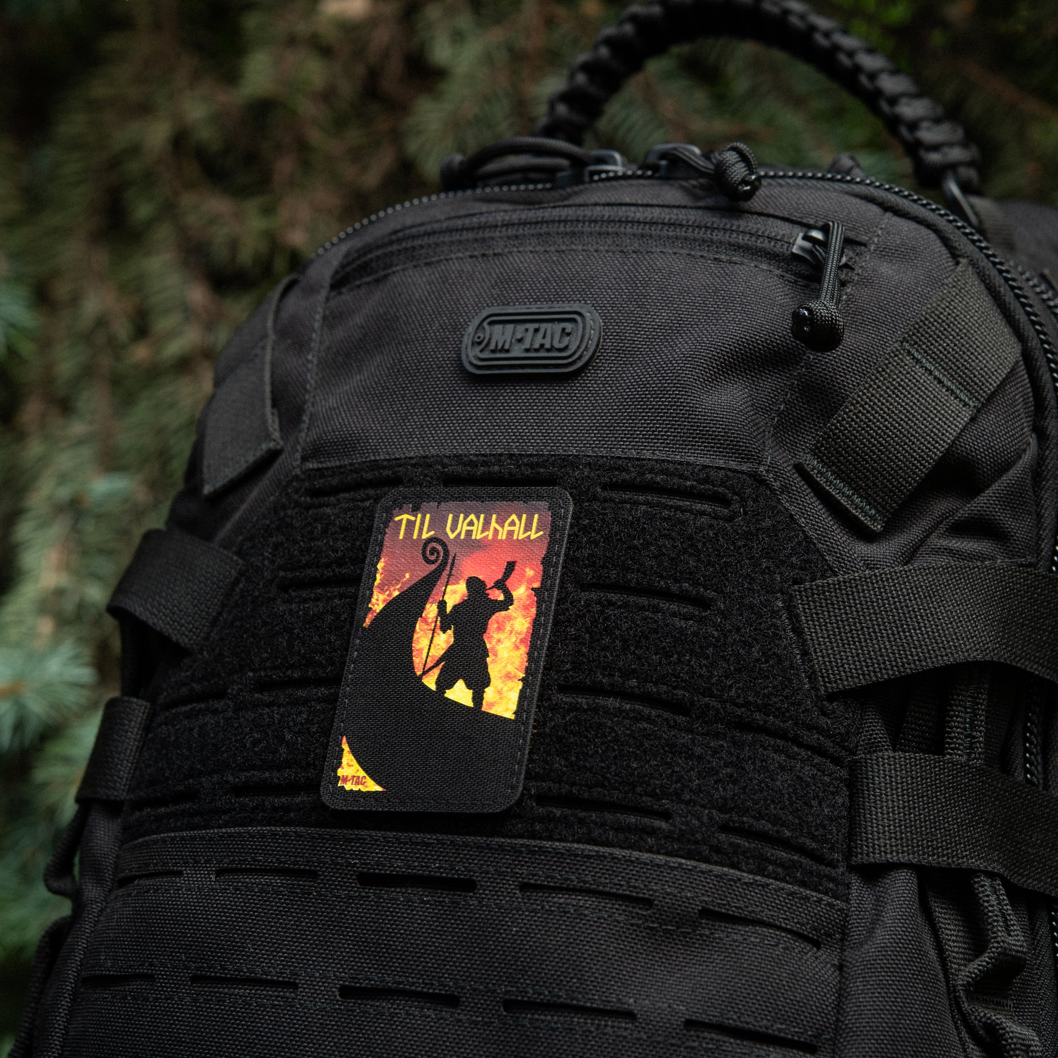 M-Tac patch Til Valhall (3"x 2") Black - M-TAC