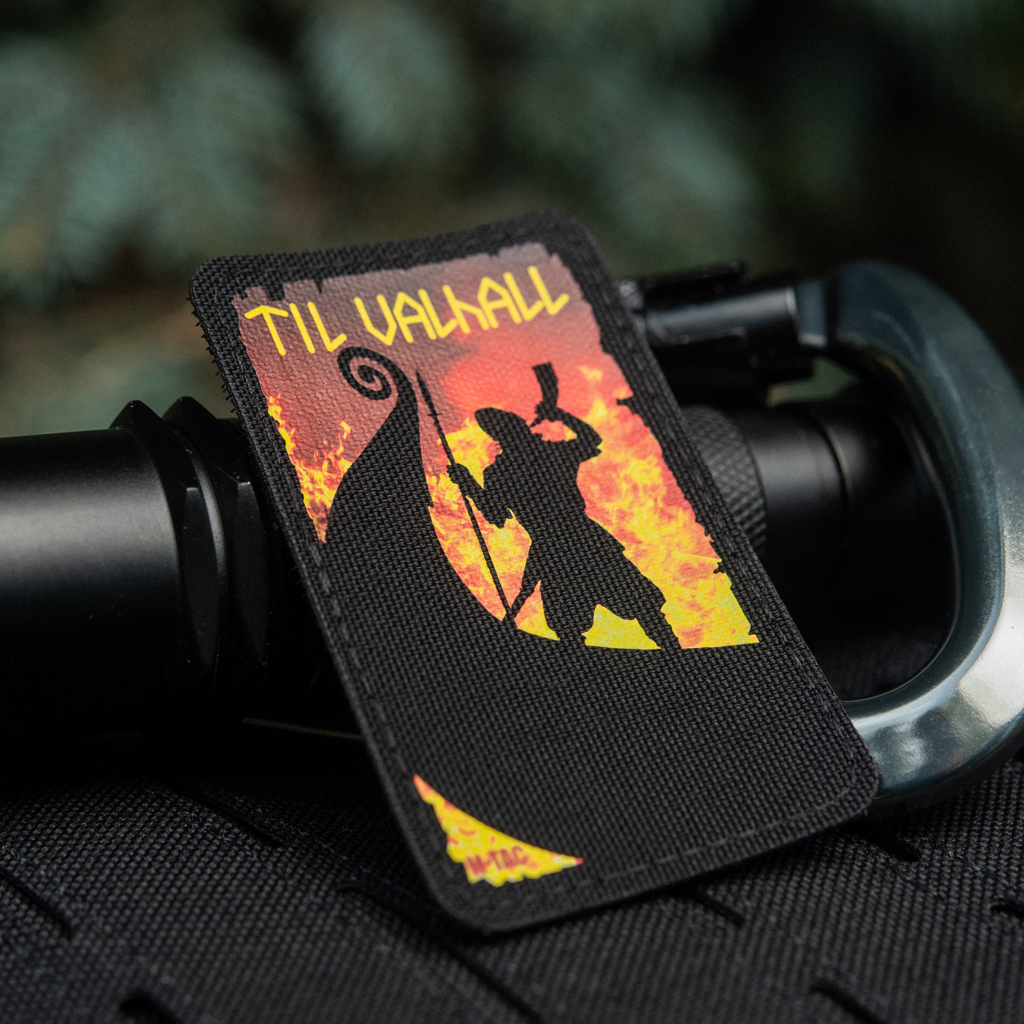 M-Tac patch Til Valhall (3"x 2") Black - M-TAC