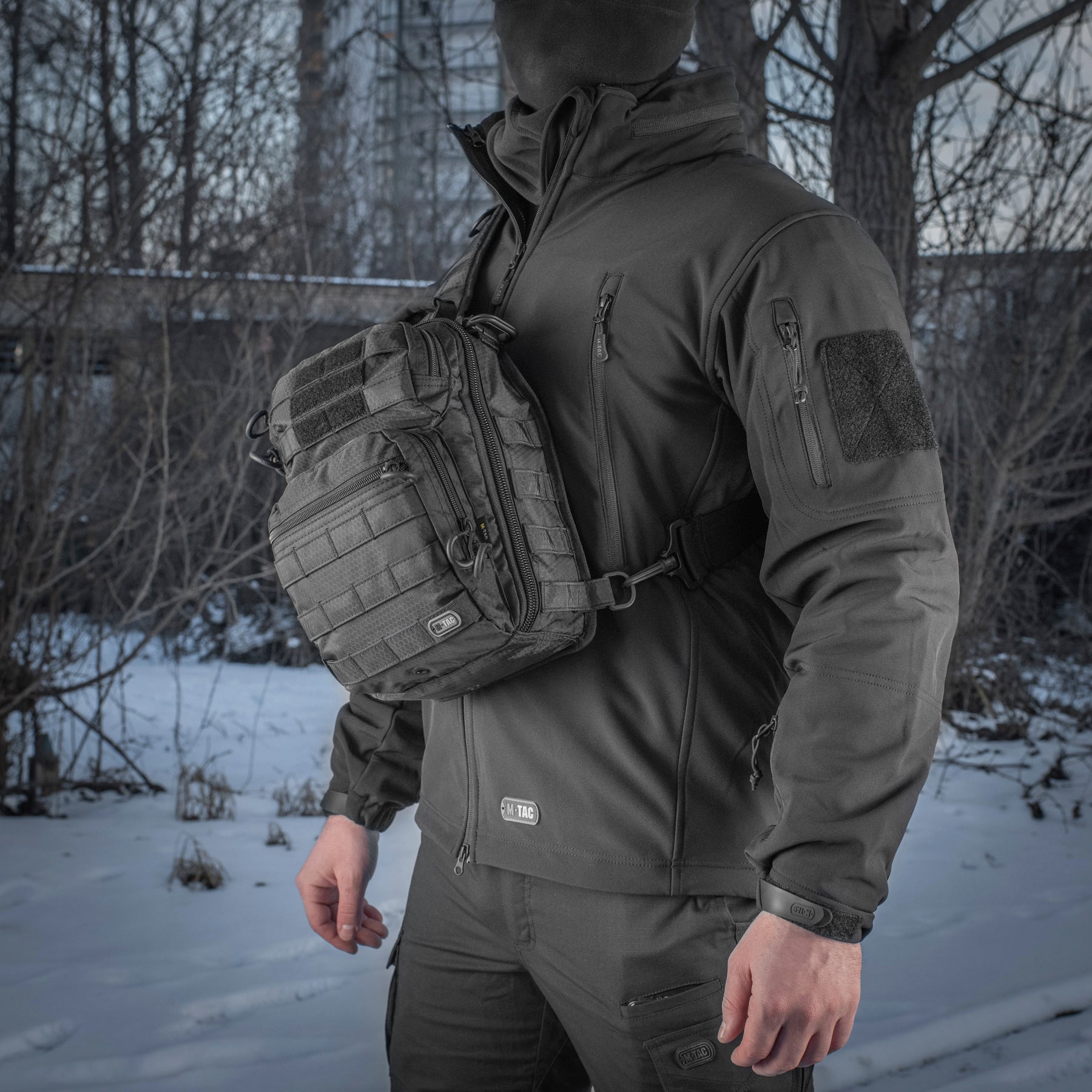 M Tac Urban Line City Hunter Hexagon Bag Black M TAC