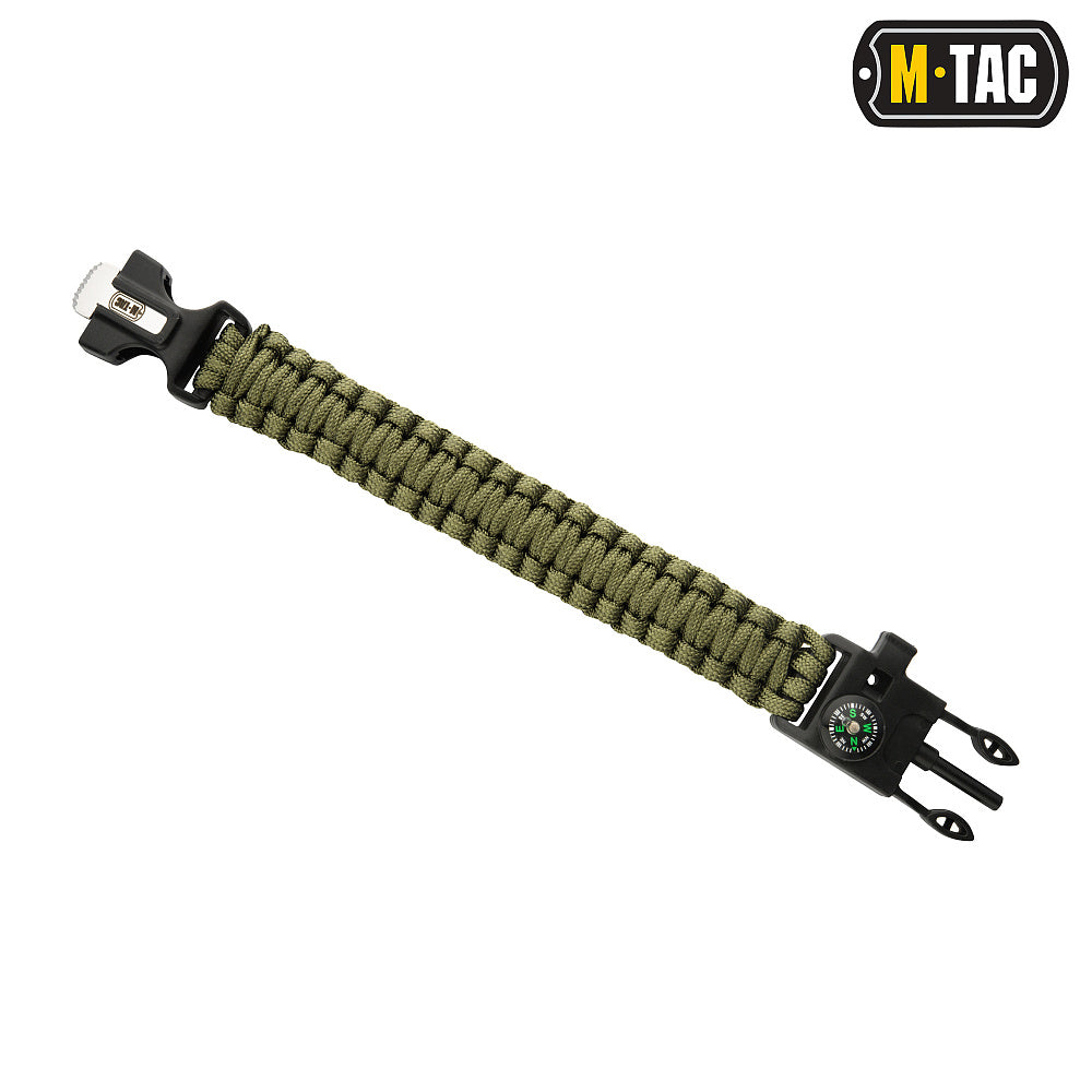 Combat Ready Paracord Survival Bracelet, Black - KnifeCenter - CBR361