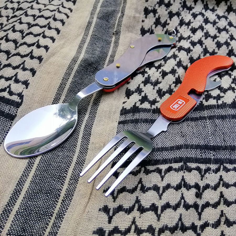 M-Tac Folding Two-piece Cutlery Set